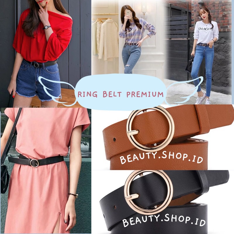 SYSLABEL - Ikat Pinggang Wanita Premium - Ring Belt Korea - Ring Belt Premium Korea