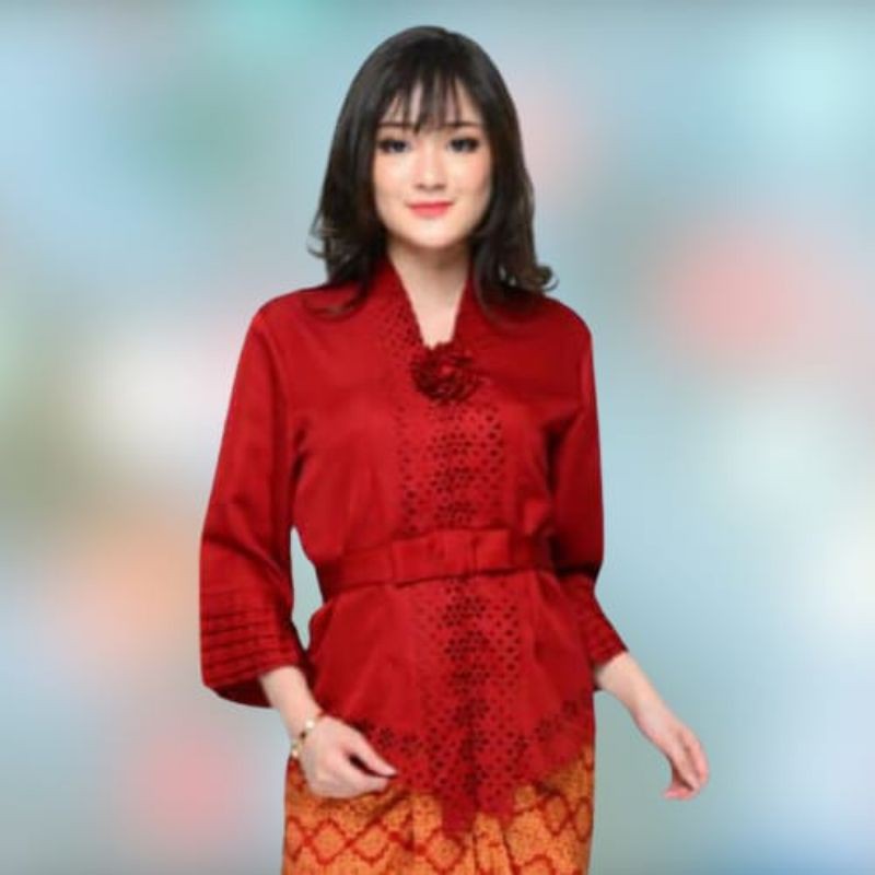 Atasan Kebaya Encim Modern Ofneser Katun Laser Import