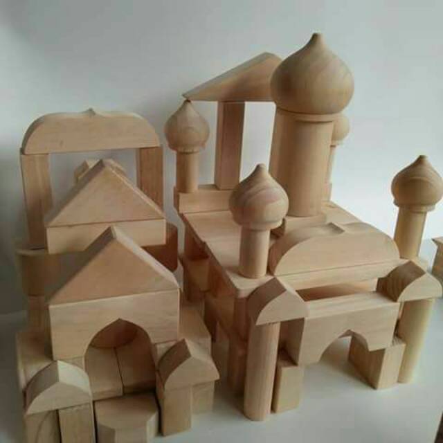 Balok masjid mainan kayu