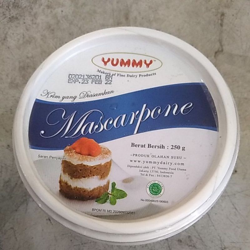 

YUMMY MASCARPONE/KRIM YANG DIASAMKAN 250GR