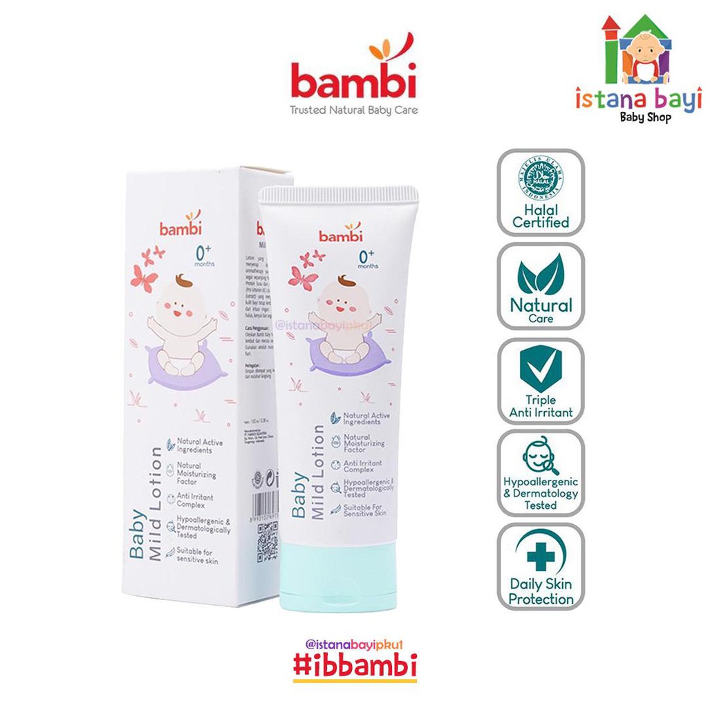 Bambi Mild Lotion 100 ml - Lotion bayi/baby lotion