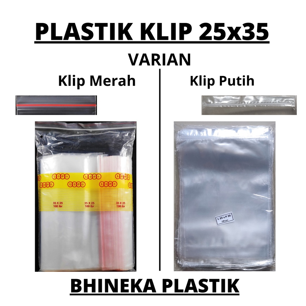 Plastik Klip Uk 25x35 (isi 100 pcs) - plastik Zipper lock, Plastik Ziplock/ZIpper Lock, Plastik Klip  baju