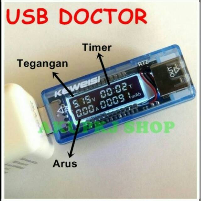 USB TESTER METER MULTIMETER CHARGER DOCTOR 4 IN 1 AMPERE VOLT WATT