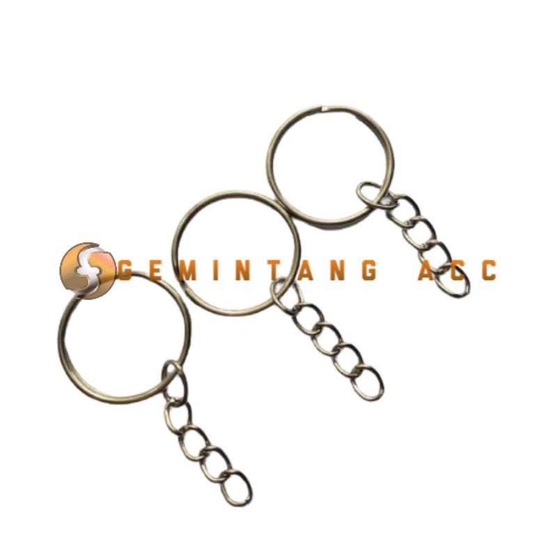 (6 pcs) Ring Gantungan Kunci Bandul