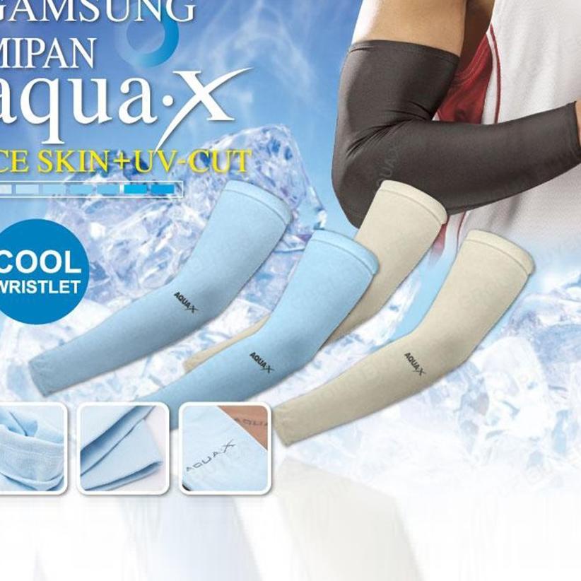 KZ186 Sarung Lengan Manset Sepeda Aqua X Anti UV Ice Skin Coll Wristlet Arm Sleeve cgsh441
