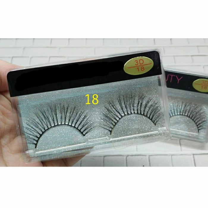 18G BULU MATA PALSU BULUMATA MURAH FAKE EYELASH 3D BEAUTY FALSE