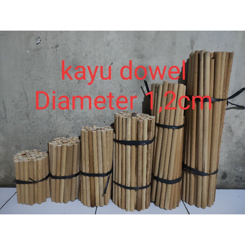 Kayu Dowel Diameter 1,2cm