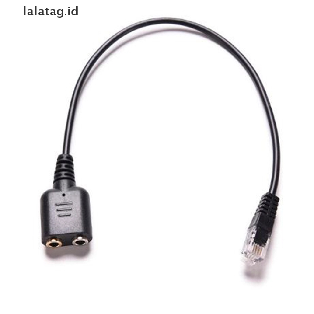 (Flyag) Adapter Konverter Jack 3.5mm Female Ke RJ9 Untuk Headset / Telepon (ID)