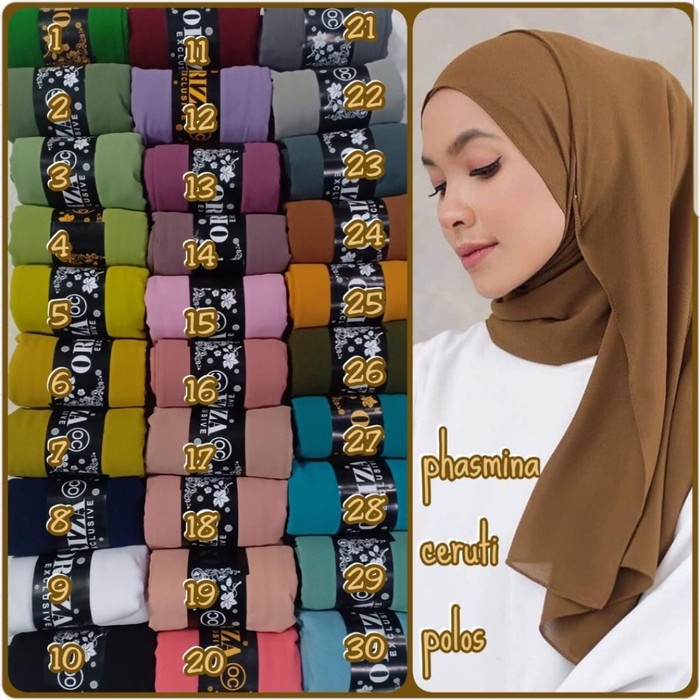 PASHMINA- PASHMINA CERUTY BABYDOLL BEST SELLER // HIJAB PASMINA CERUTY - PUTIH -PASHMINA.