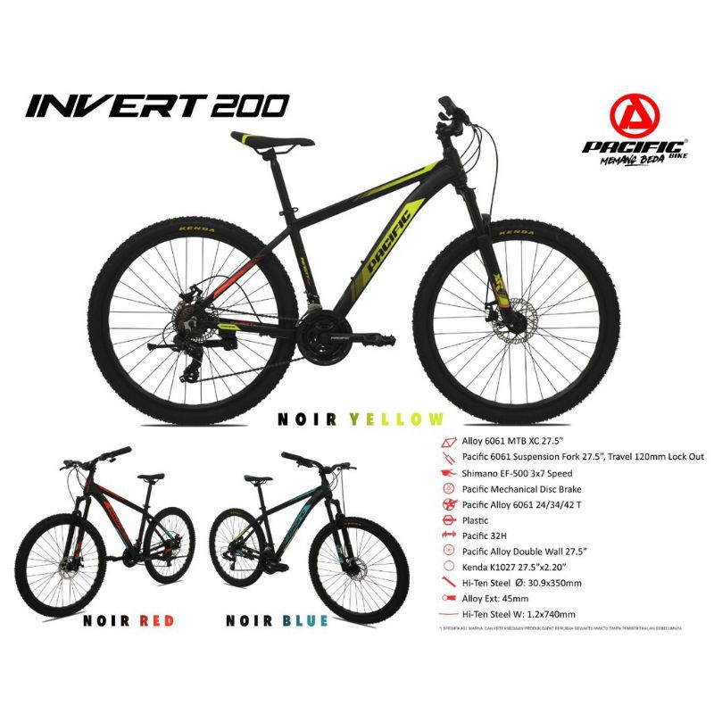 Sepeda Gunung / MTB 27.5 Pacific Invert 200