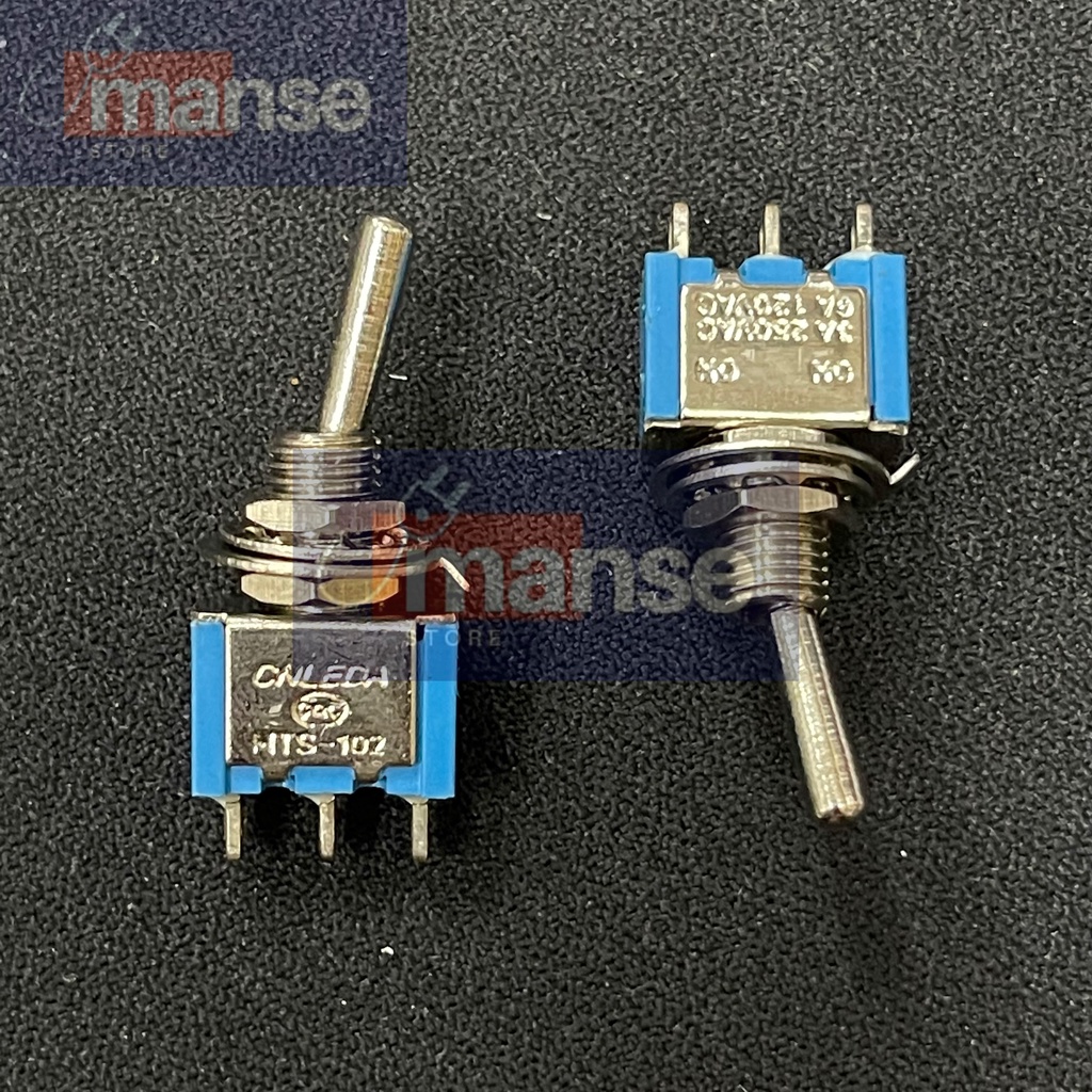 Saklar Toggle 3 Pin On Off Kecil / Togel Switch 3 Kaki (Kualitas Bagus)