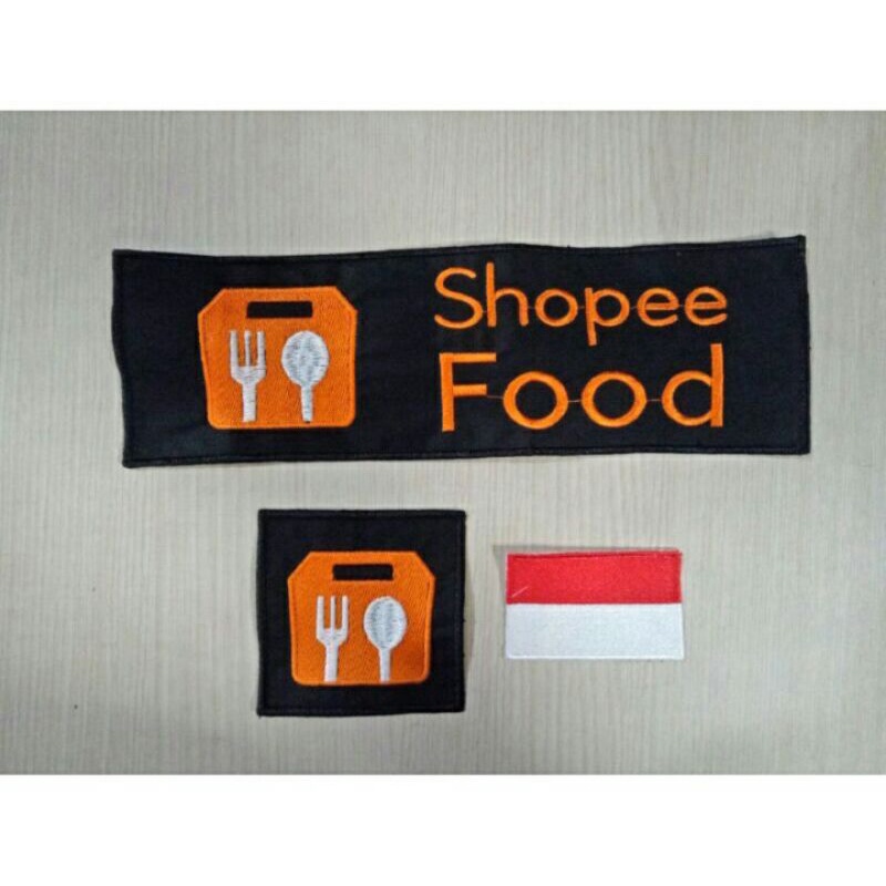 emblem bordir shopi food/emblem jaket murah