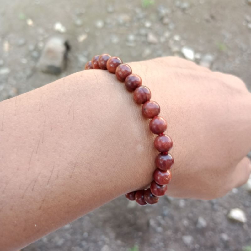 Gelang Cantik Pria Wanita  Kayu Galih Nagasari Asli Size 6mm ORIGINAL!!