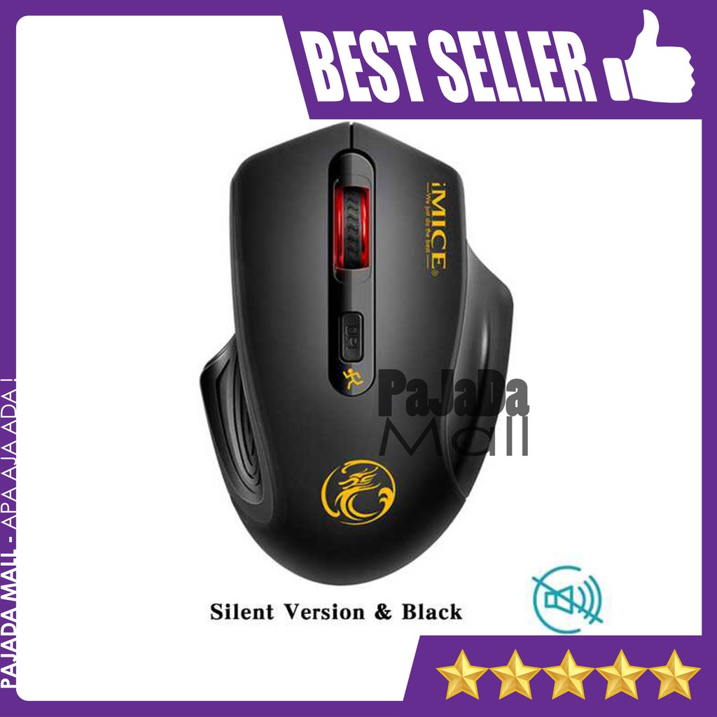 iMice Wireless Gaming Mouse 2000 DPI - Mouse Gaming Tanpa Kabel Ergonomis - G -1800