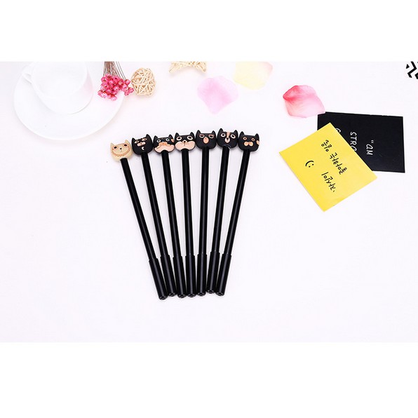 

Pulpen Gel Batang Hitam Muka Kucing 0.5mm