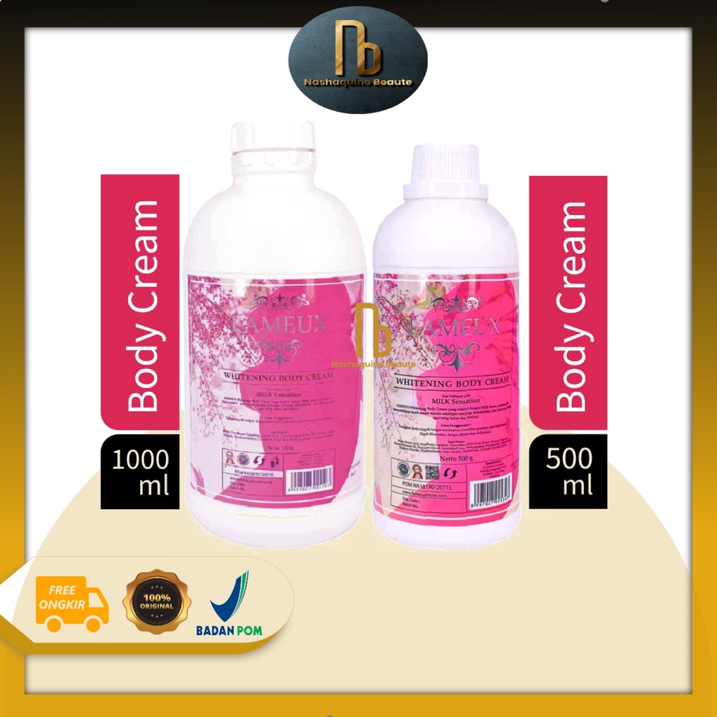 FAMEUX Body Cream Whitening 500ml 1000ml