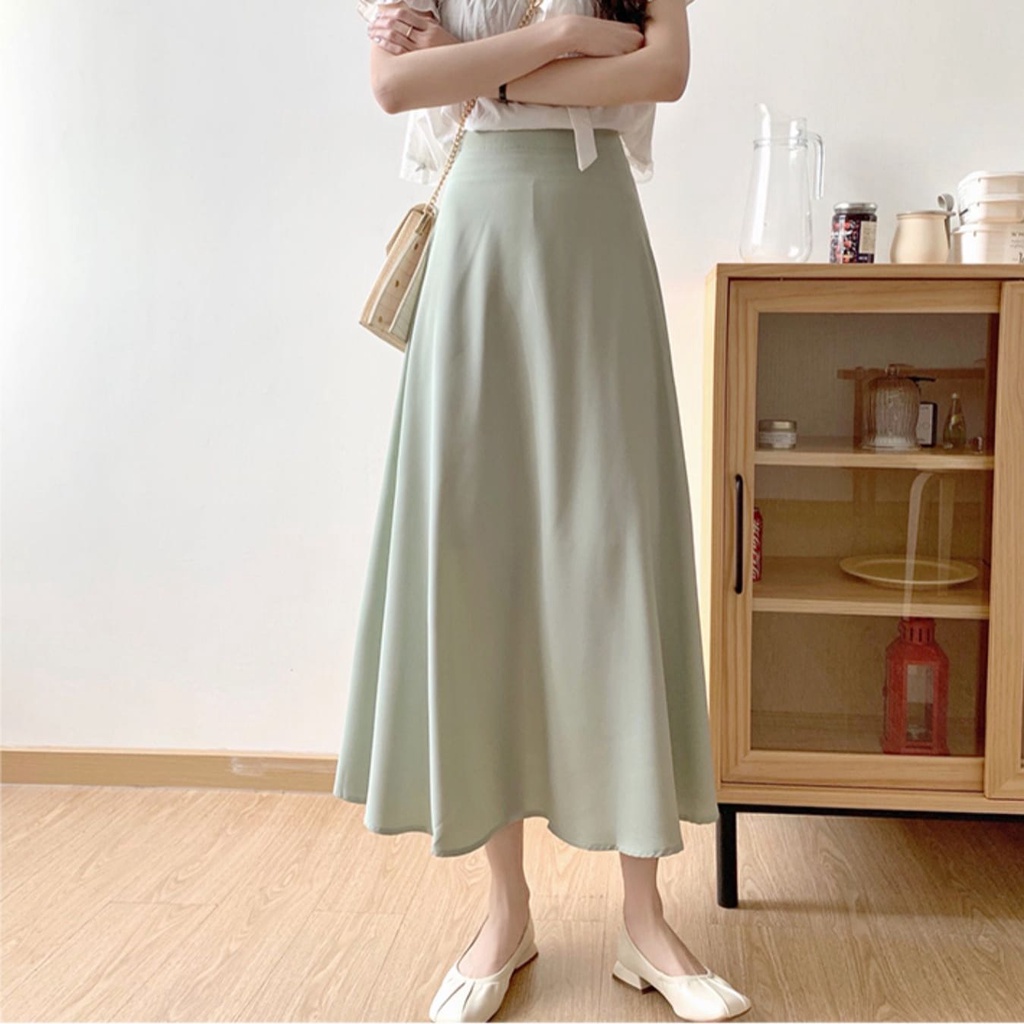 Rok Mini Wanita / Rok A-line Panjang PolosFormal Kerja Kantor / Rok Shakila