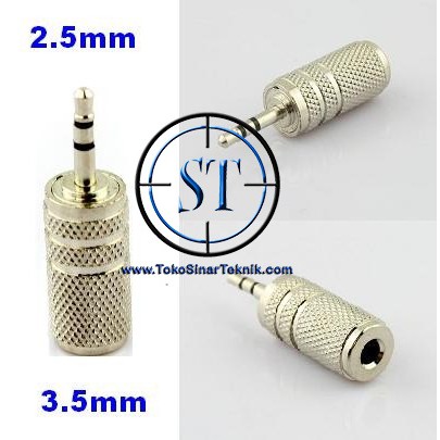 BA-133C Jack Mini to Super Mini Metal 3,5mm Female to 2,5mm Male Besi Jack Connector Konektor Nokia