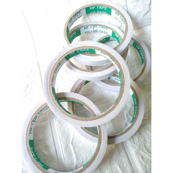 Double Tape 3M Nachi White Tissue Doble Tip Tisue Permukaan Lem 2 Sisi - 20mm x 10meter / 12mm x 10meter Isolasi Double Tape