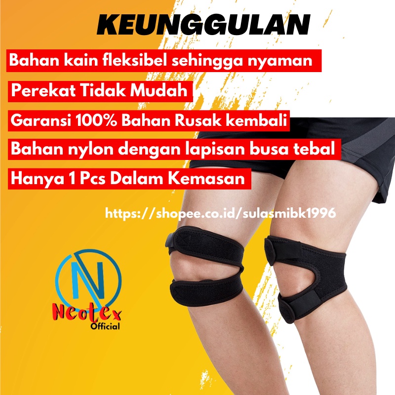 Deker Pelindung Lutut Olahraga gym Dekker Pengaman Cidera Lutut Pattela Knee Support brance