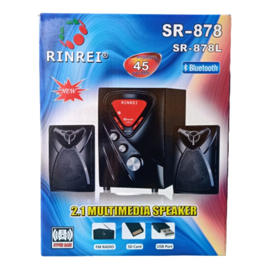 Speaker Rinrei SR-878L Speaker Bluetooth Speaker Multimedia 2.1 Super Bass RINREI SR 878L COD Murah Kemana Saja | FMS