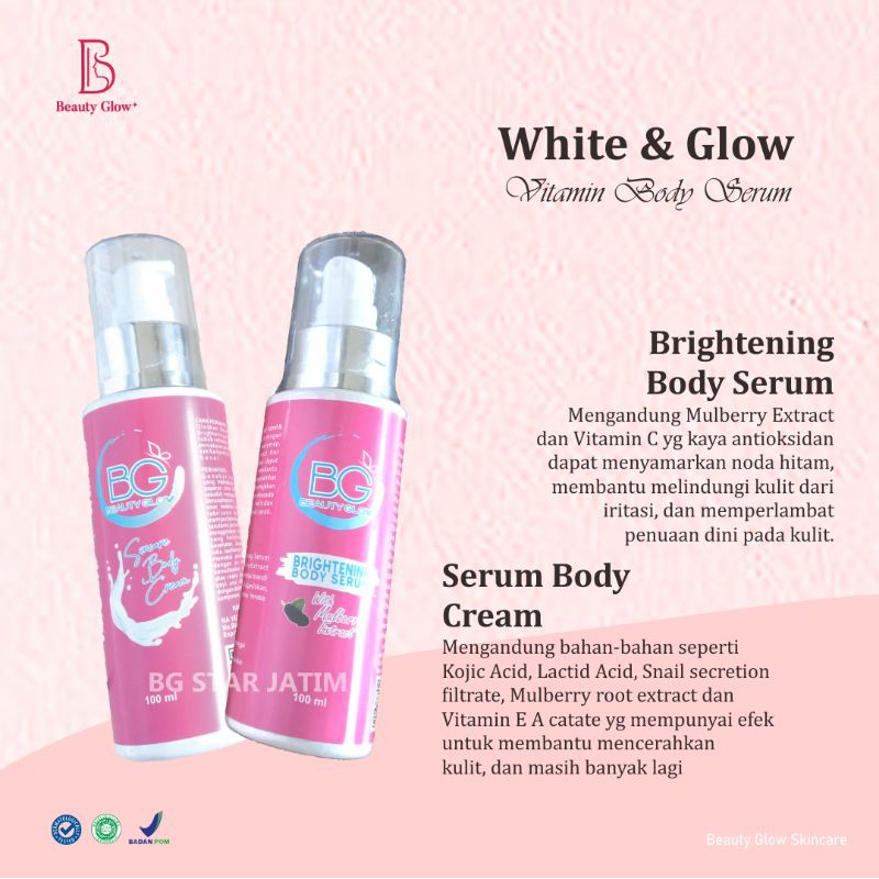 khusus Jawa BG SKIN HB COD FREE ONGKIR HANDBODY BEAUTY GLOW PAKET BODY SERUM SUNCARE BRIGHTENING dap