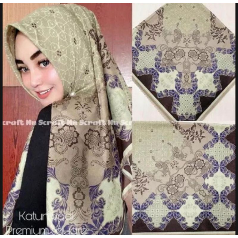 HIJAB SEGI EMPAT MY LADY MOTIF ARLEEN  SUPER PREMIUM/KERUDUNG MY LADY