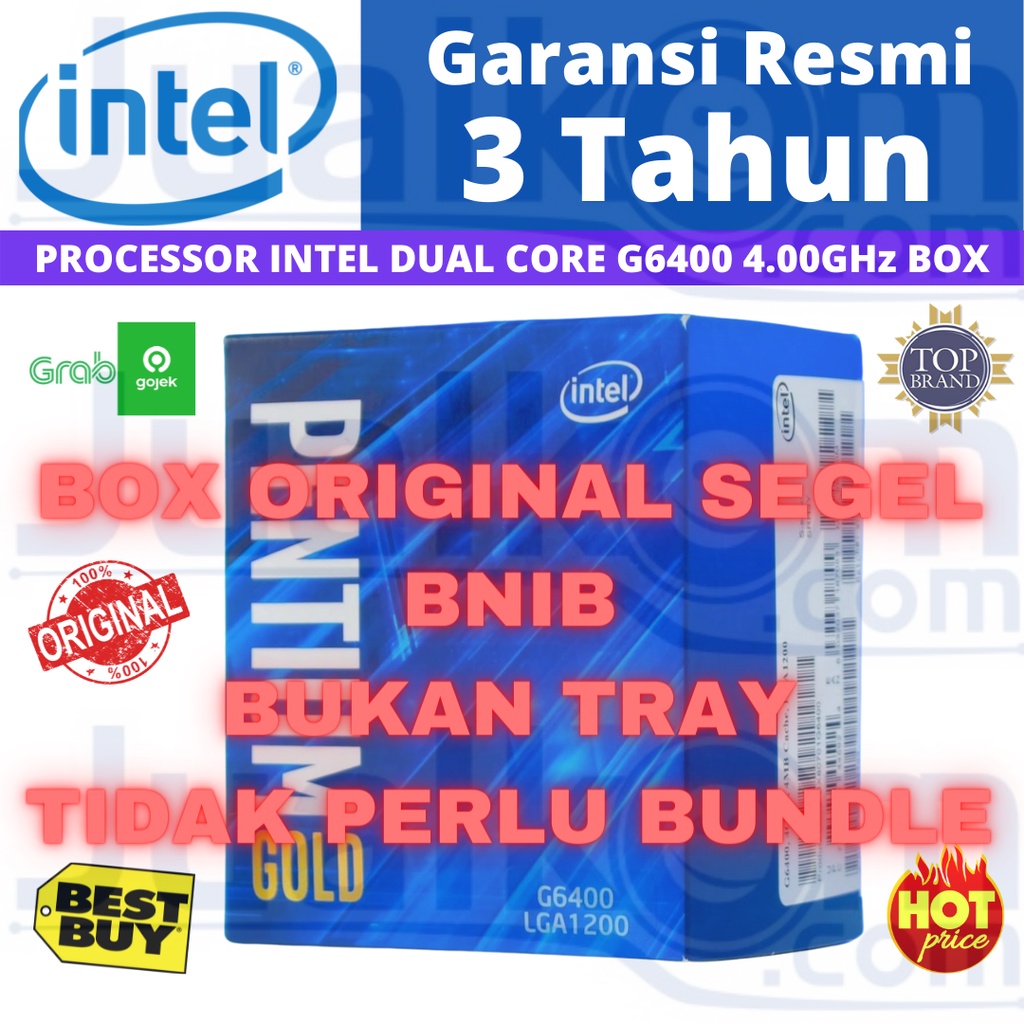 PROCESSOR INTEL Dual Core G6400 4.00GHz G 6400 box ( intel gen 10)