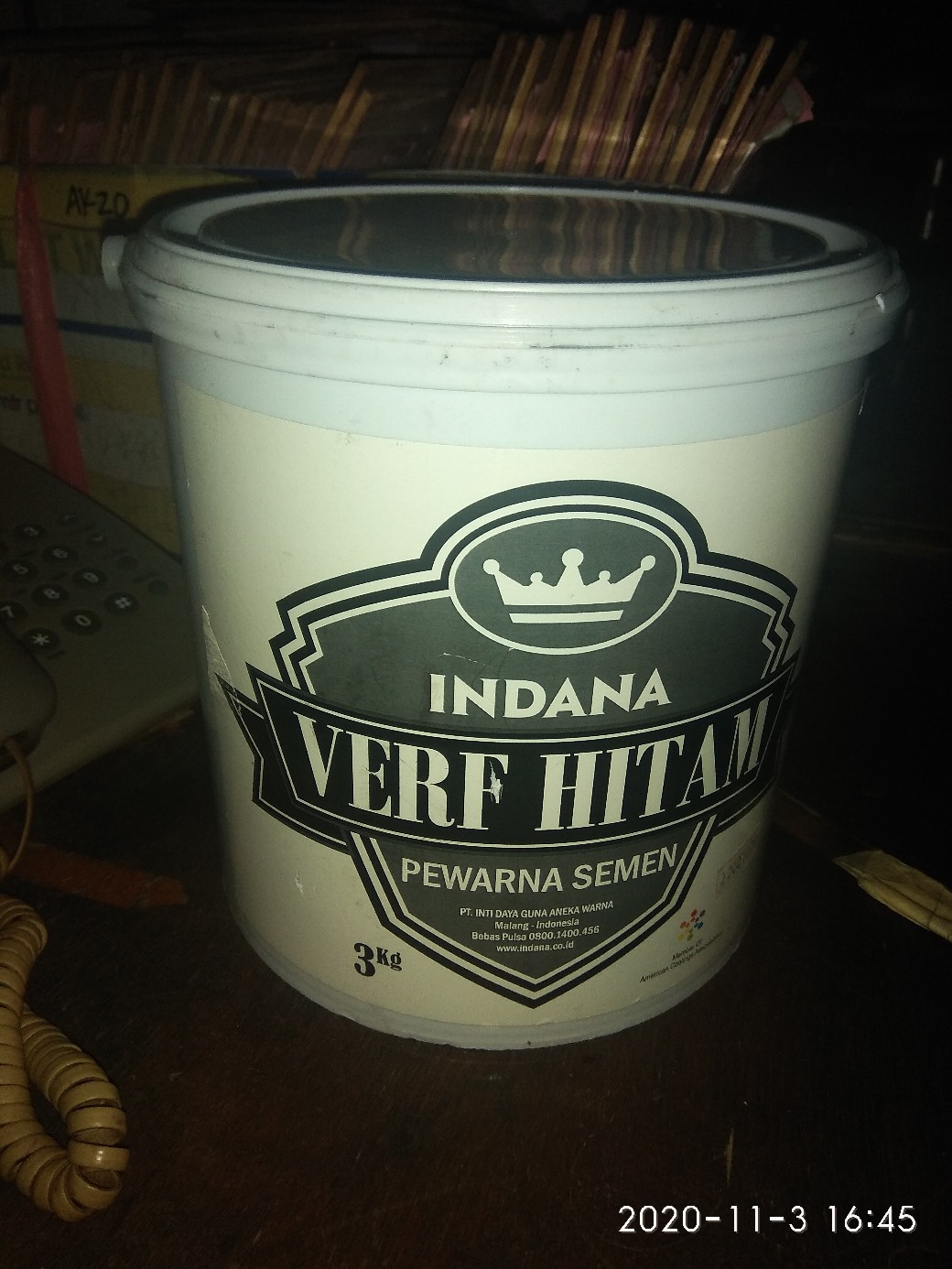 Verf Pewarna Semen Hitam 3 Kg