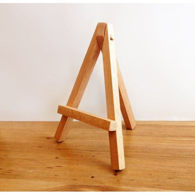 

easel kayu / stand foto / stand hp / stand kanvas / tripod kayu / wooden easel holder 40x25 cm