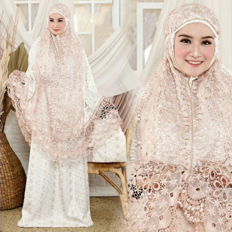MUKENA BORDIR // HAMIDAH MUKENA // BAHAN SUTRA