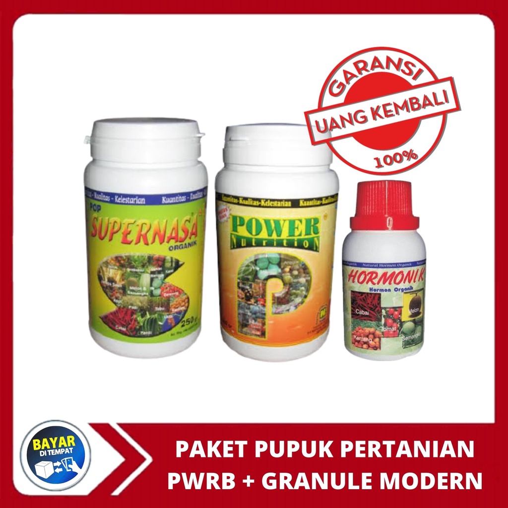 Paket Pupuk Pelebat Perangsang Buah Organik / Power nutrition Hormonik Supernasa pupuk organik nasa 
