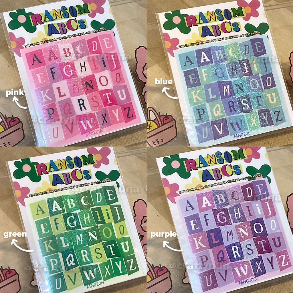 (CNDS02) Mini Ransom Alphabet deco sticker kpop hias poca pc photocard stiker