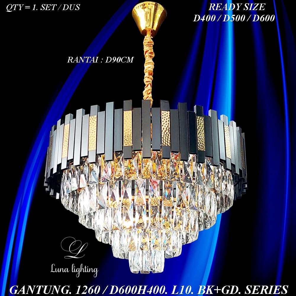Lampu Gantung Kristal Ruang Tamu 1260 Chandelier