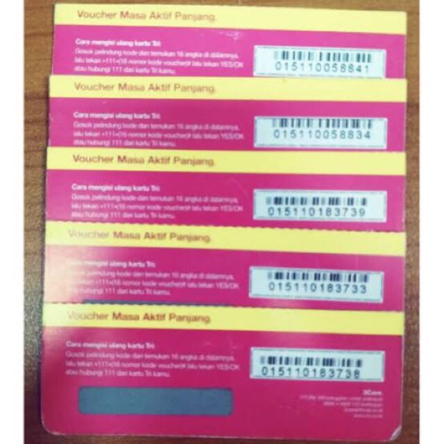 VOUCHER MASA AKTIF KARTU PERDANA TRI 120 HARI / 4 BULAN