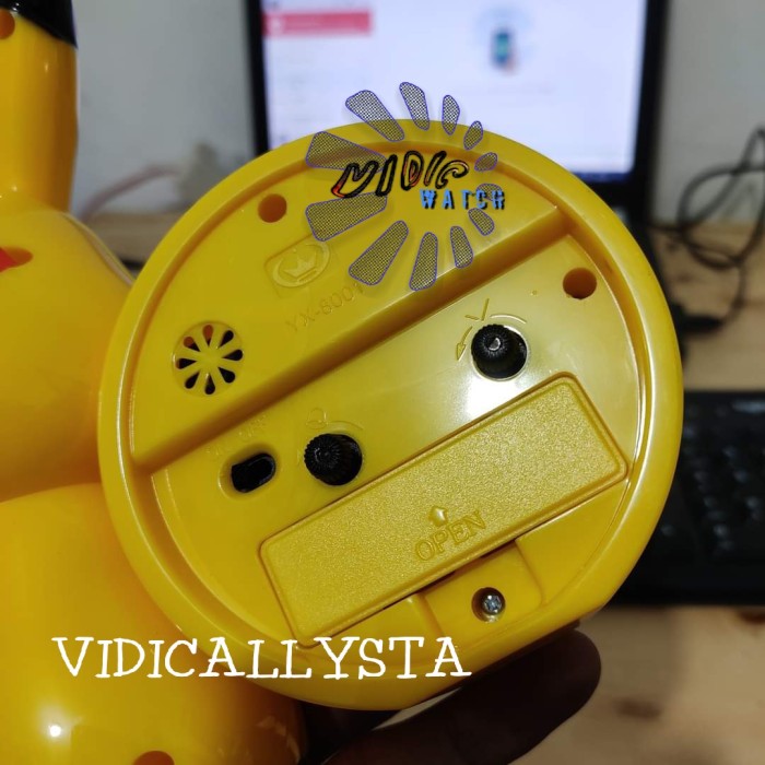 JAM WEKER JAM BEKER ALARM UNIK KARAKTER POKEMON PIKACHU KUNING