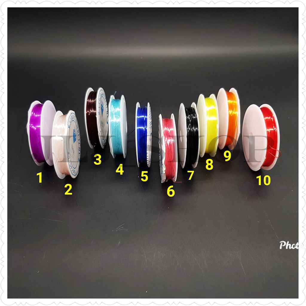 Tali benang kenur nilon/ senar tali gelang (karet gelang) Warna-warni