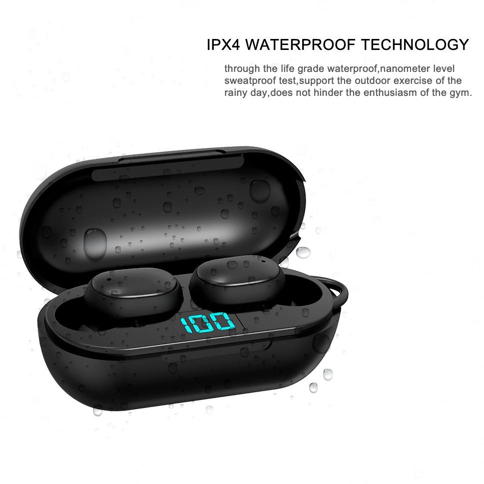 Inone TWS Earphone Bluetooth Wireless Earbuds Digital Display BT 5.0 Touch Control Waterproof TWS B7