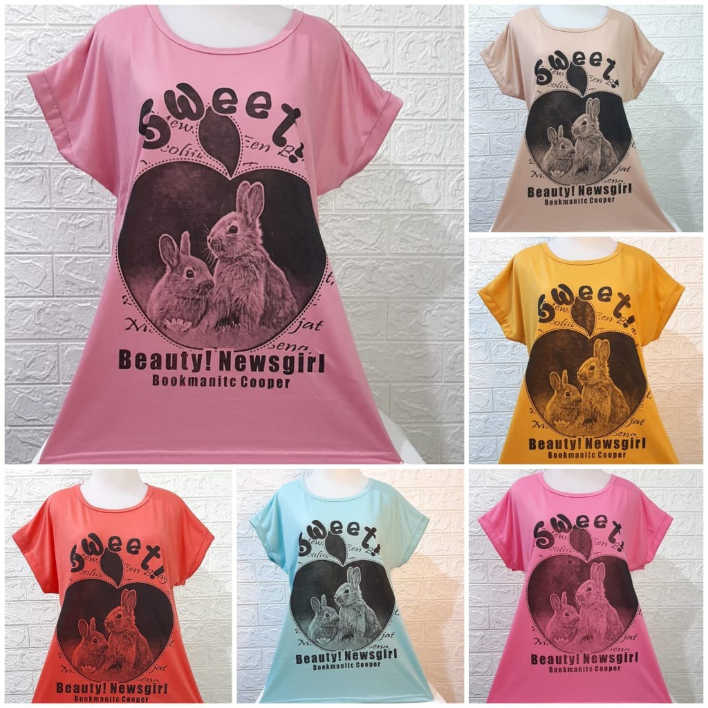 KAOS BIG SIZE CEWEK FULL PRINT | KAOS JUMBO MURAH MERIAH | ATASAN CEWEK XXL | BAJU JUMBO XXL CEWEK