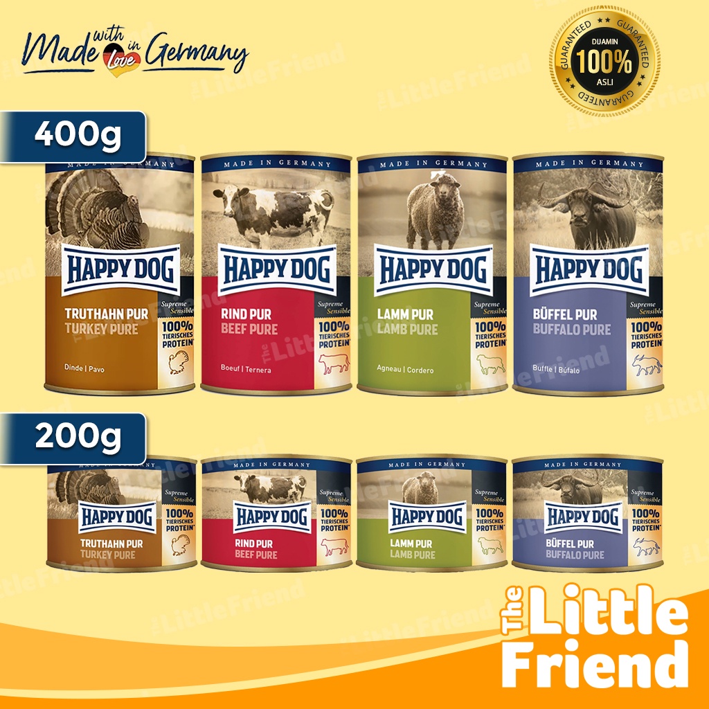 Makanan Basah Kaleng Anjing Happy Dog Pure Meat Wet Food 200 Gram