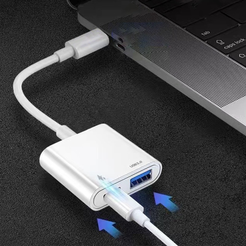 Vivi Adapter Splitter USB-C Otg Premium Dengan Power Supply Transmisi Kecepatan Tinggi Tipe C