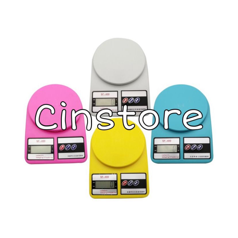 CINSTORE Timbangan Dapur Kue Digital Warna Electronic Kitchen Scale timbangan SF400 timbanganmangkok