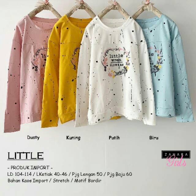 Little Kaos Wanita Kaos Wanita Lengan Panjang Fashion Hijab Solo Shopee Indonesia