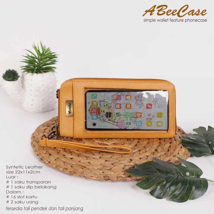 Tas Murah Dompet Hp Transparan Dompet Phonecase Tali Selempang Abee Case - Mustard