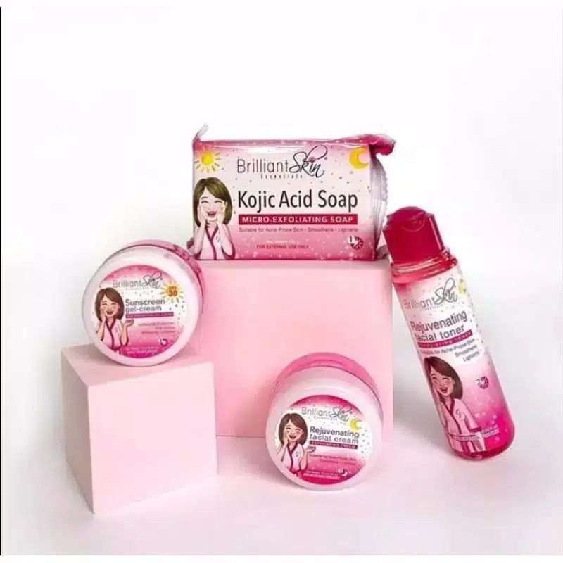 BRILLIANT REJUVENATING SKINCARE Paket 4in1 ORIGINAL KOJIC