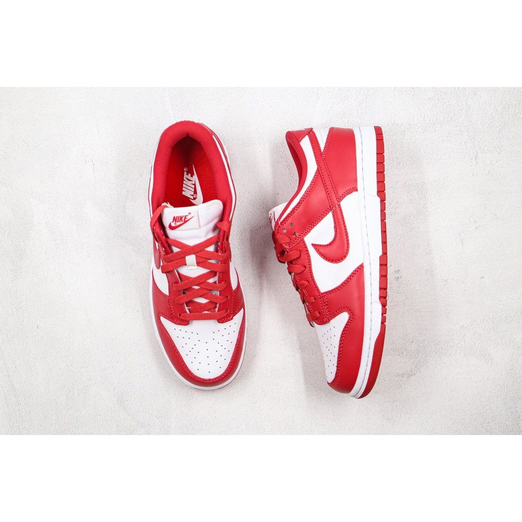 Sb Dunk Sepatu Sneakers Low Top Pria Warna Merah Untuk