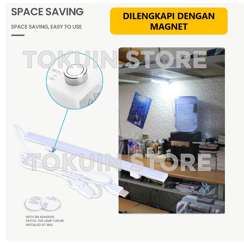 Lampu USB Panjang LED Strip Light Tempel Portable Emergency Belajar