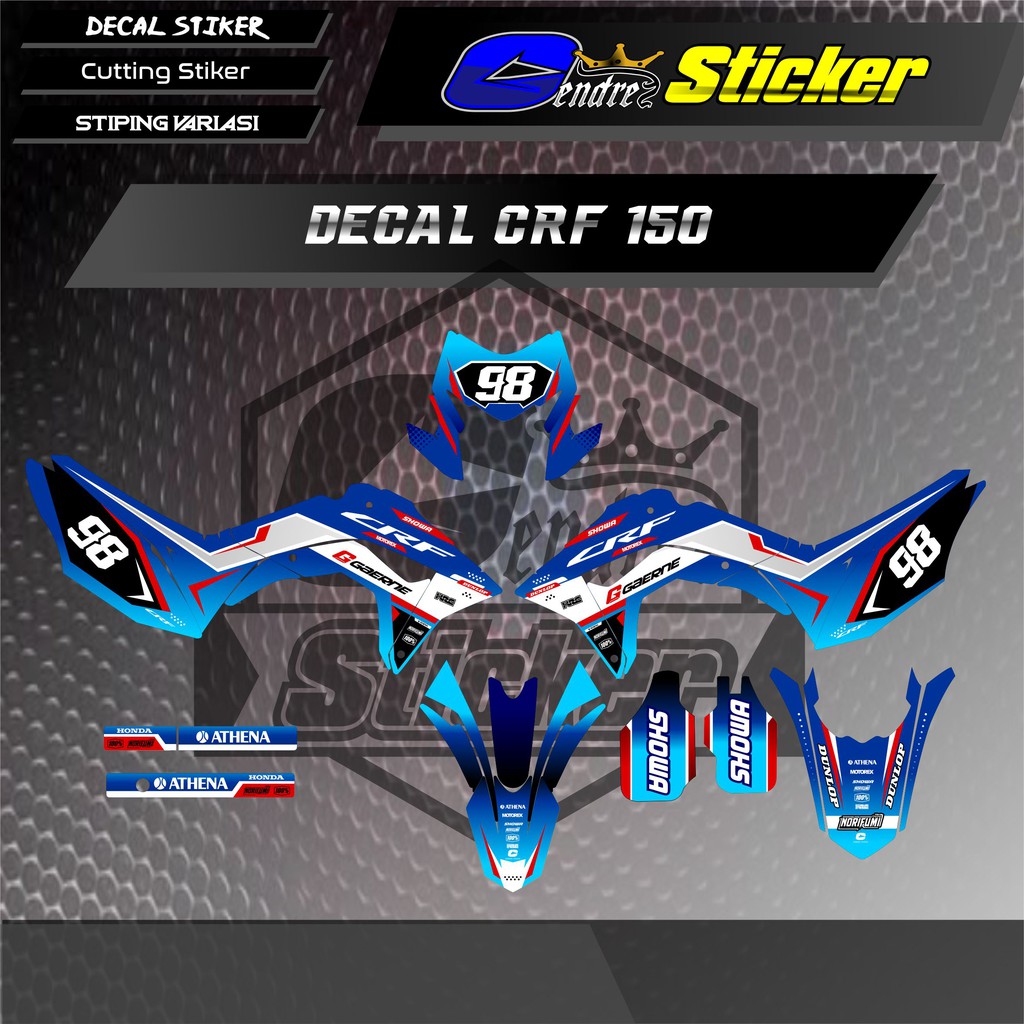 decal crf biru