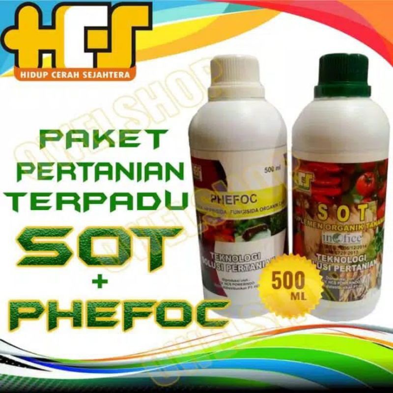 Paket Hemat SOT & PHEFOC HCS - PUPUK DAN ANTI HAMA ORGANIK/nutrisi tanaman dan obat pembasmi hama