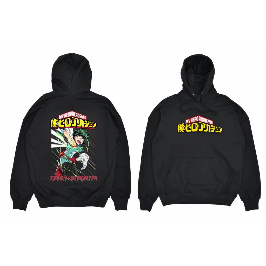 JAKET HOODIE ANIME MY HERO ACADEMIA IZUKU MIDORIYA BIG SIZE JUMBO